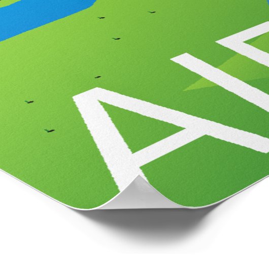 A321 Airliner Vector Poster (Ecke)