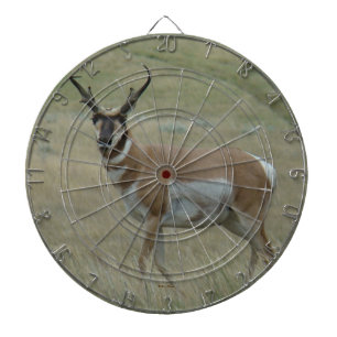 A33 Pronghorn Antelope Buck Crooked Horns Dartscheibe