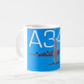A340 AIRLINER KAFFEETASSE (Vorderseite Links)