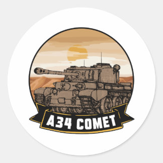 A34 COMET RUNDER AUFKLEBER