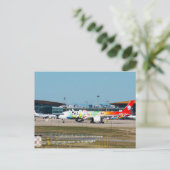 A350 Panda Livery Postkarte (Stehend Vorderseite)