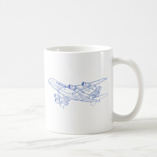 A380 Airbus Kaffeetasse (Rechts)