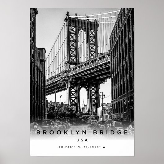 A3 Brooklyn Bridge USA Coordinated Poster (Vorne)