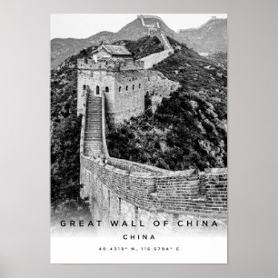 A3 Die große Mauer der China koordiniert Poster