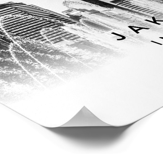 A3 Jakarta Indonesia Koordiniert Poster (Ecke)