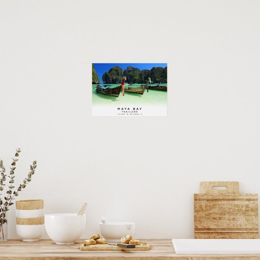 A3 Maya Bay | Maya Beach | Ko Phi Phi | Thailand Poster (Küche)