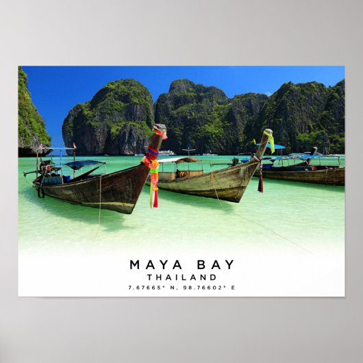 A3 Maya Bay | Maya Beach | Ko Phi Phi | Thailand Poster (Vorne)