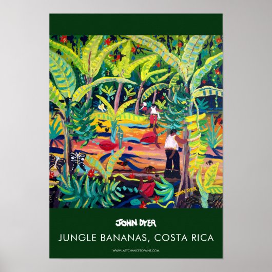 A3 Poster von John Dyer. Jungle Bananas, Costa Ric (Vorne)