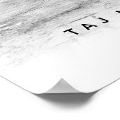 A3 Taj Mahal India koordiniert Poster (Ecke)