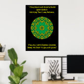 A42 Celtic Kaleidoscopic Mandala- Irish Blessing.6 Poster (Heimbüro)