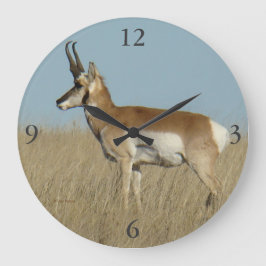 A46 Pronghorn Antelope Große Wanduhr