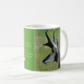 A47 Pronghorn Antelope Big Buck Head Profil Kaffeetasse (VorderseiteRechts)