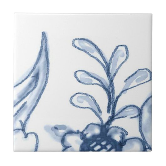 A4 - Delft-Korb-Wandfliese - A4 Fliese (Vorderseite)