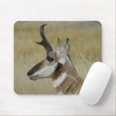 A4 Pronghorn Antilopen-Kopf-Profil Mousepad (Mit Mouse)