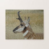 A4 Pronghorn Antilopen-Kopf-Schuss-Profil Puzzle (Horizontal)