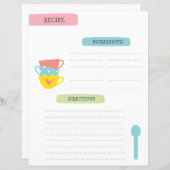 A4 Recipe Template (Vorne/Hinten)