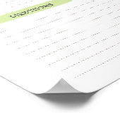 A4 Recipe Template (Instant Download) Poster (Ecke)