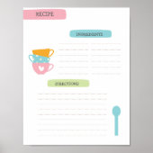 A4 Recipe Template (Instant Download) Poster (Vorne)