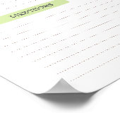 A4 Recipe Template (Instant Download) Poster (Ecke)