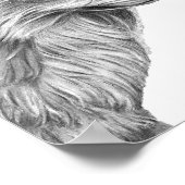 A4 Roter Fox-Stift Zeichnend Druckeinfarbigkeit Poster (Ecke)