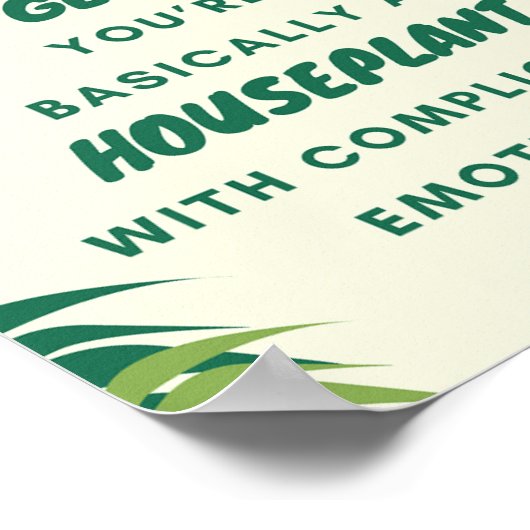 A4 Spaß-Poster für Pflanze Liebhaber Poster (Ecke)