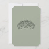 A4-Vintage Scroll Design Hochzeitskarte Einladung (Rückseite)