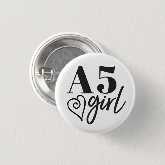 A5 Mädchen - Flair-Button Button (Vorne & Hinten)