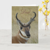 A5 Pronghorn Antelope Buck Shock Karte (Gelbe Blume)