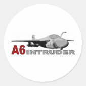 A6 Intruder Runder Aufkleber (Vorderseite)