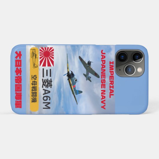 A6M MITSUBISHI "ZERO" FIGHTER SQUADRON Case-Mate iPhone HÜLLE (Rückseite (Horizontal))