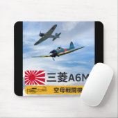 A6M MITSUBISHI "ZERO" JAGDSTAFEL MOUSEPAD (Mit Mouse)