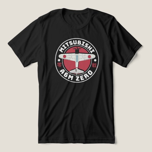 A6M Zero | WW2 Japanese Plane Tri-Blend Shirt (Design Vorderseite)