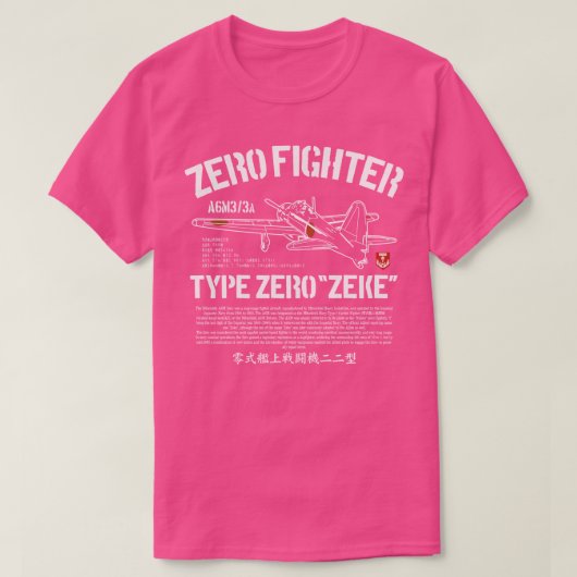A6M Zero Zeke Imperial Japan Nay Air Service Fi T-Shirt (Design vorne)