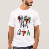 A7A أ ح ا: Bassem Youssefs sarkastisches Gaza-Meme T-Shirt (Vorderseite)