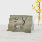 A8 Pronghorn Antelope Big Buck Karte (Gelbe Blume)