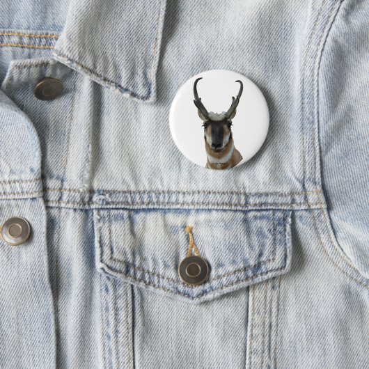 A9 Pronghorn Antilopen-Kopf Button (Beispiel)