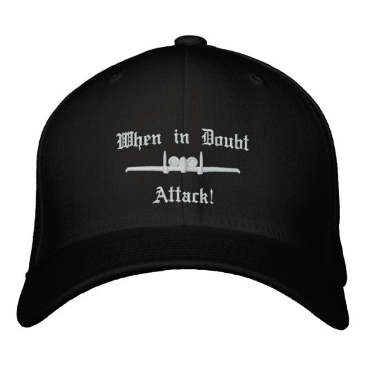 A-10 Angriff Golf Hat W/Call-Zeichen auf der Rücks Bestickte Kappe (Vorderseite)
