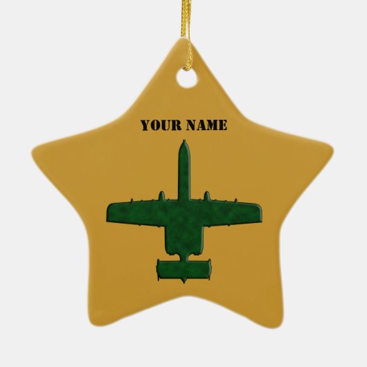 A-10 Flugzeug der grünen Camouflage der Warthog-Si Keramikornament (Hinten)