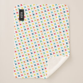 A-10 Individuelle Name-Sherpa-Blanket Sherpadecke