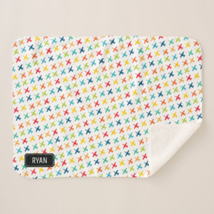 A-10 Individuelle Name-Sherpa-Blanket Sherpadecke