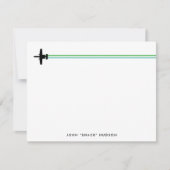 A-10 Kampfjet mit gestreifter, individueller Stati Mitteilungskarte (Vorderseite)