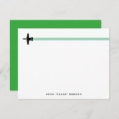 A-10 Kampfjet mit gestreifter, individueller Stati Mitteilungskarte (Vorne/Hinten)