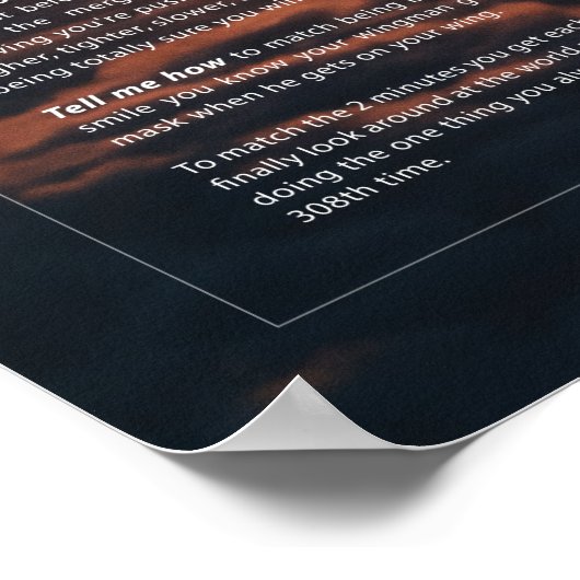 A-10 mit Tell Me How ode to militärpiloten Poster (Ecke)