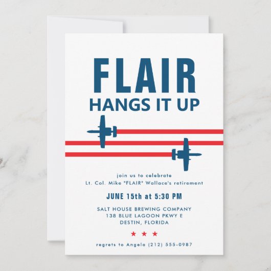 A-10 Party Einladung des Kampfjets (Vorderseite)