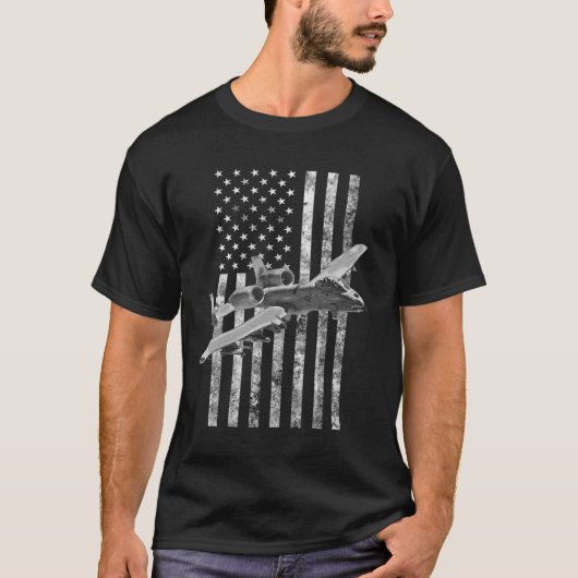 A-10 Thunderbolb II - Amerikanische Flagge - A-10 T-Shirt (Vorderseite)