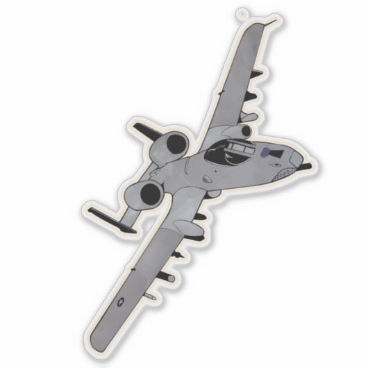 A-10 Thunderbolb II, Warthog, Angriffsflugzeug Aufkleber (Vorderseite)
