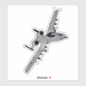 A-10 Thunderbolb II, Warthog, Angriffsflugzeug Aufkleber (Blatt)