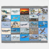 A-10 THUNDERBOLT II "MONTAGE" FLEECEDECKE (Vorderseite (Horizontal))