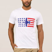 A-10 Warthog Angriffs-Jet-rotes blaues US Flagge T-Shirt (Vorderseite)