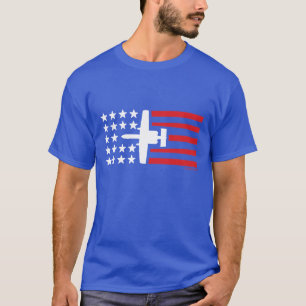 A-10 Warthog Angriffs-Jet-US Flagge T-Shirt